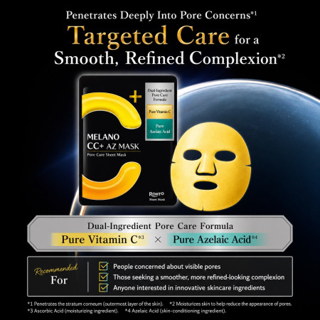 Melano CC + AZMask 7 Sheets (Vitamin C x Azelenic Acid) Japan ver