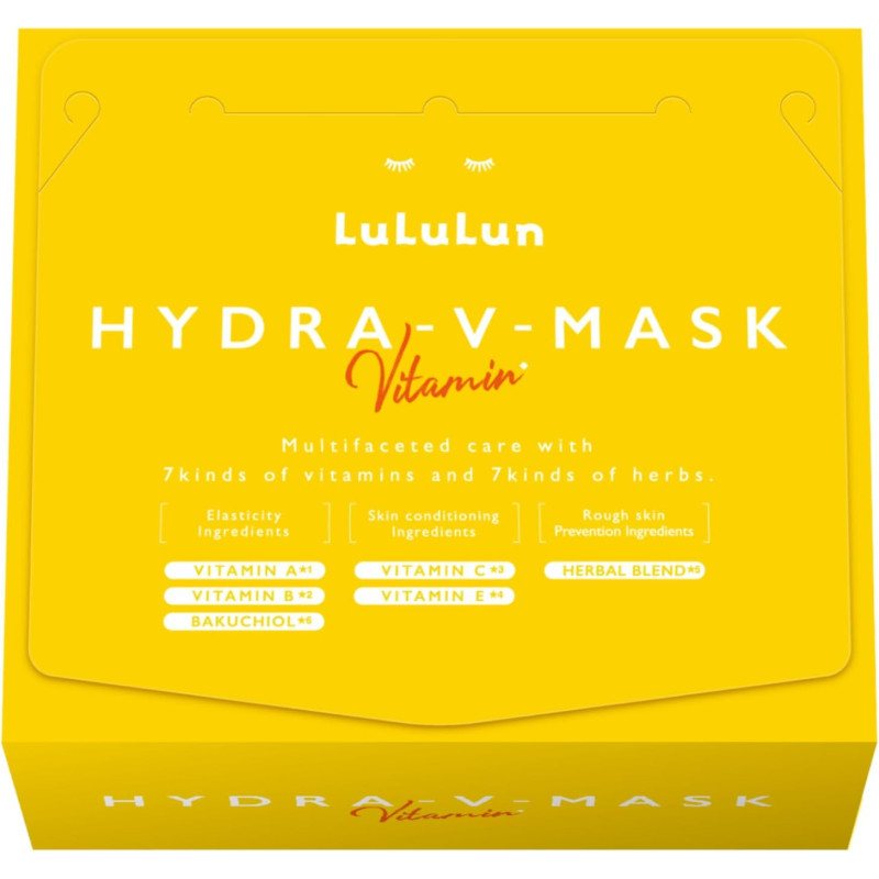 LuLuLun Hydra-V Mask Vitamin 28 Sheet Face Mask Moisturizer Japan