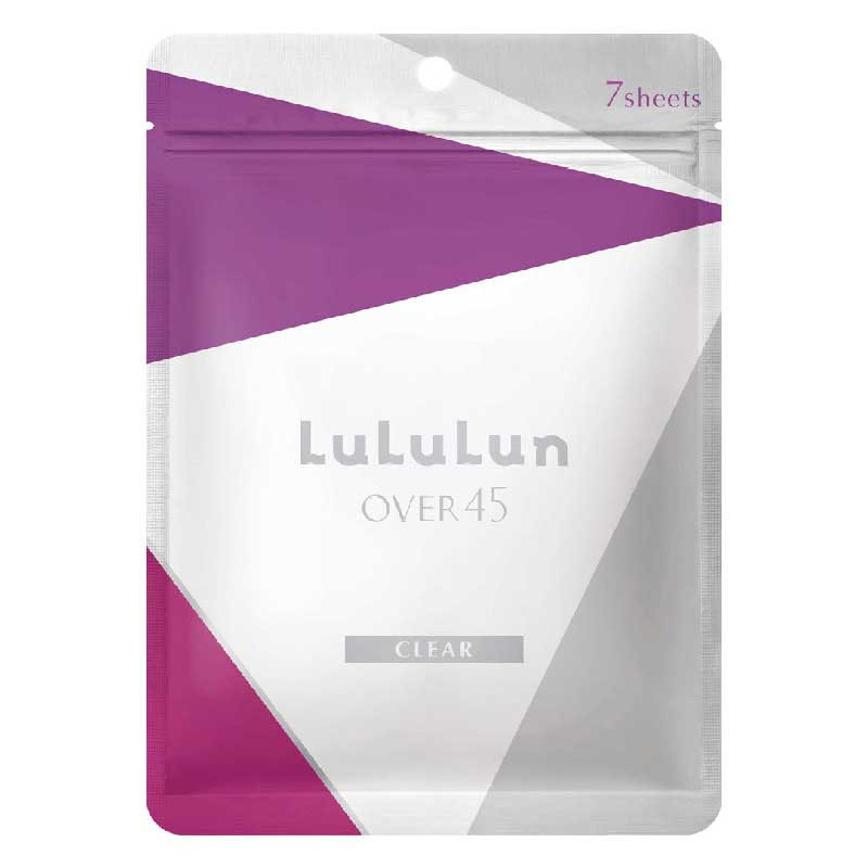 LuLuLun OVER45 Iris Blue Face Mask CLEAR 7 Sheets Japan