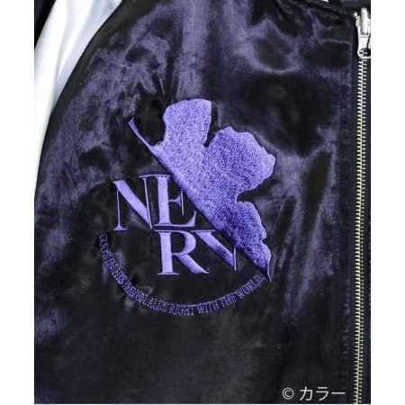 EVANGELION x Nishiki Wakaryusui Ayanami Reversible Sukajan Jacket Black Japan Fashion