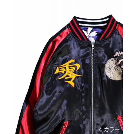 EVANGELION x Nishiki Wakaryusui Ayanami Reversible Sukajan Jacket Black Japan Fashion