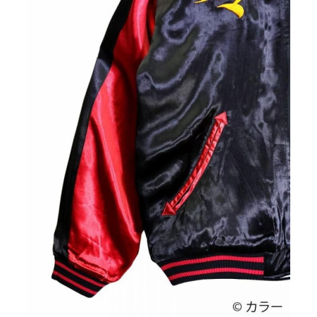 EVANGELION x Nishiki Wakaryusui Ayanami Reversible Sukajan Jacket Black Japan Fashion